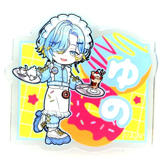 Shinomiya Yuno Virtual YouTuber Nijisanji Acrylic Name Badge NIJISANJI CAFE in SWEETS PARADISE Vol 16 [USED]