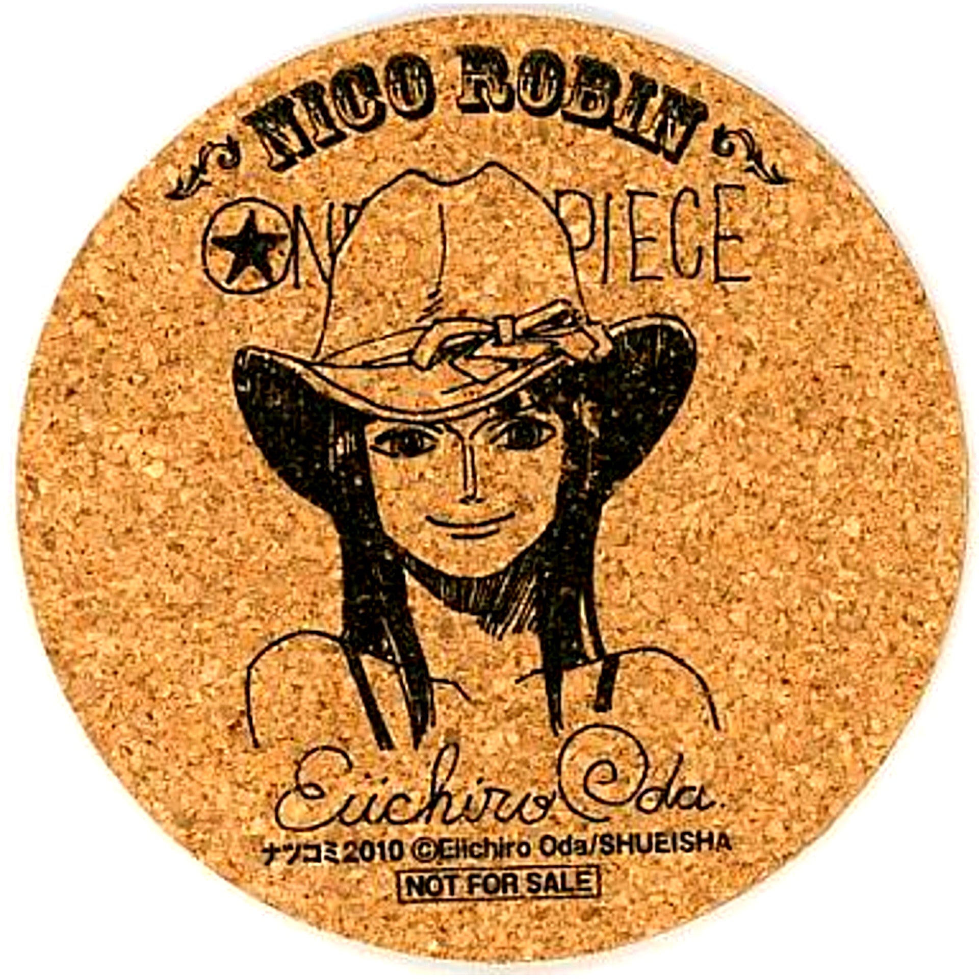 Robin One Piece Premium Cork Coaster Shueisha Natsu Comi 2010 Campaign Item [USED]