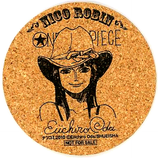 Robin One Piece Premium Cork Coaster Shueisha Natsu Comi 2010 Campaign Item [USED]
