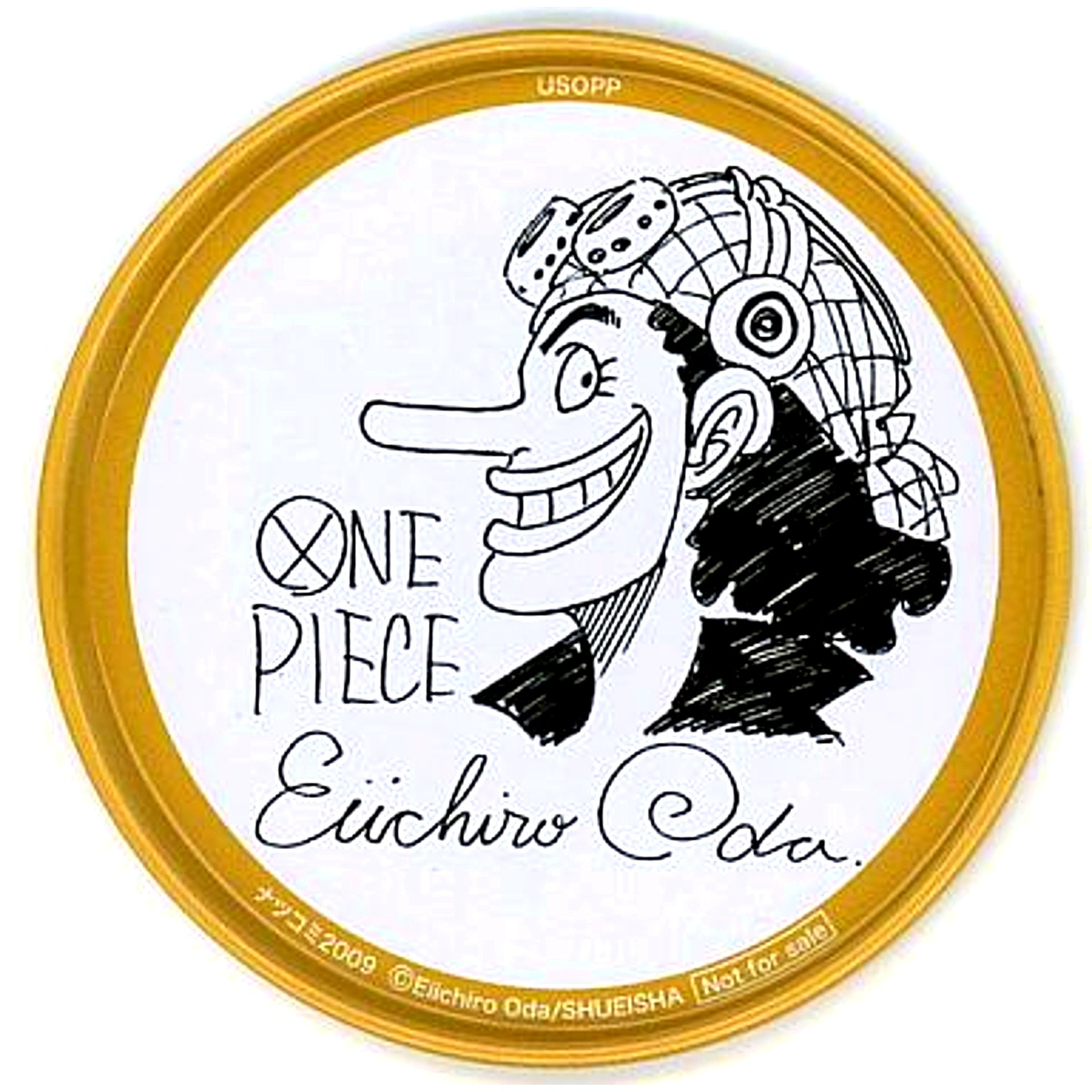 Usopp ONE PIECE Shueisha NatsuComi 2009 Campaign Item Premium Button Coaster [USED]