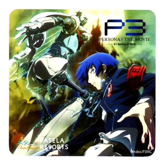 Makoto Yuki and Orpheus Coaster Movie Persona 3 x PASELA RESORTS Collabo Cafe Special Menu Order Bonus [USED]