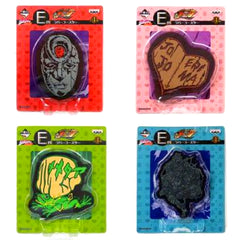 Set of 4 E Prize Rubber Coaster Ichiban Kuji JoJos Bizarre Adventure Part 1-3 [USED]