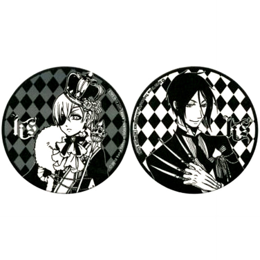 Ciel and Sebastian Coaster Set of 2 Black Butler Funtom Company Playing Cards Purchase Bonus [USED]