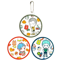 Haikyu!! Takanobu Aone Kenji Futakuchi Kaname Moniwa Set of 3 Ichiban Kuji Spring Training Camp! Coaster Collection Kyunchara Illustrations Prize F [USED]