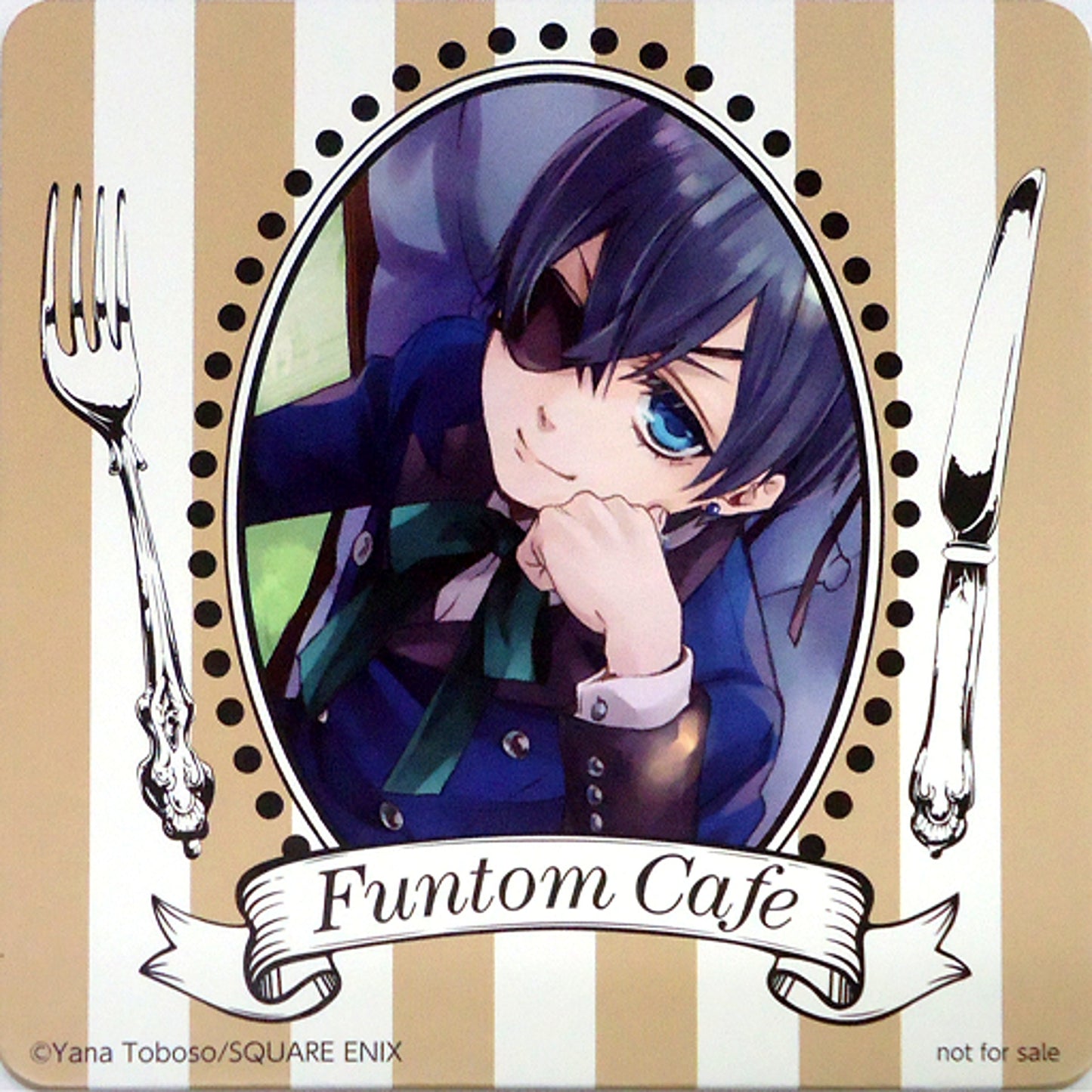 Ciel Phantomhive Outdoor Background Original Coaster Black Butler Funtom Cafe Menu Order Bonus [USED]