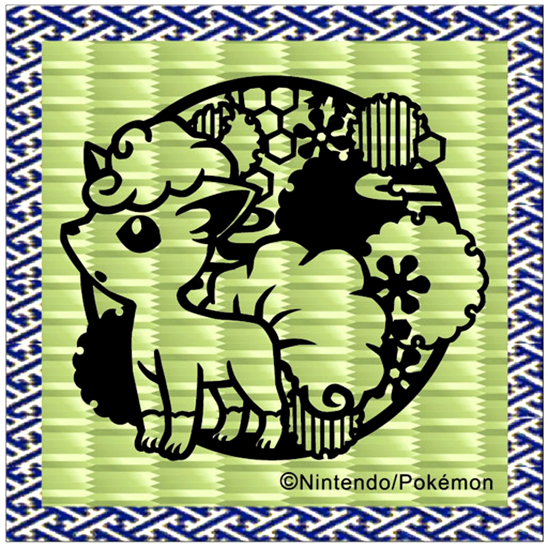 Alolan Vulpix Kirie Series Tatami Coaster Pokemon [USED]