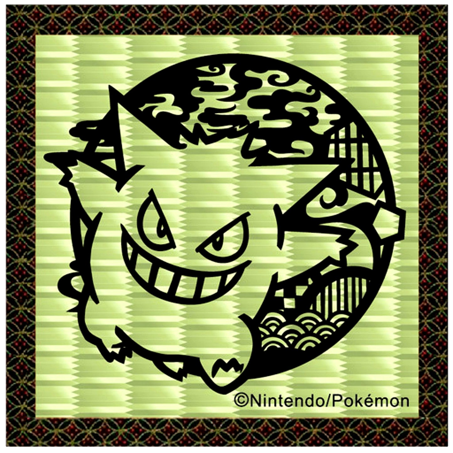 Gengar Kirie Series Tatami Coaster Pokemon [USED]