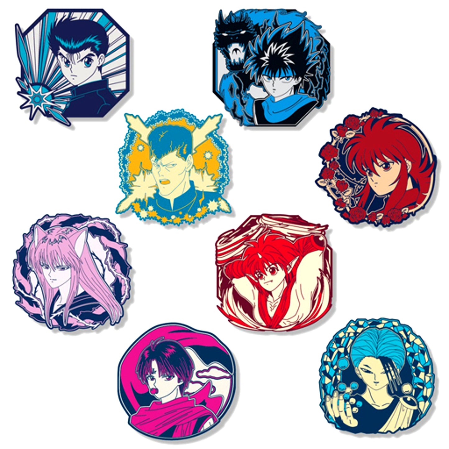 Set of 8 Yu Yu Hakusho Rubber Coaster [USED]