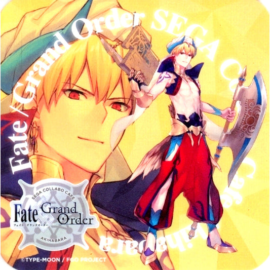 Caster Gilgamesh Original Coaster Sega Collab Cafe Fate/Grand Order Drink Order Bonus [USED]