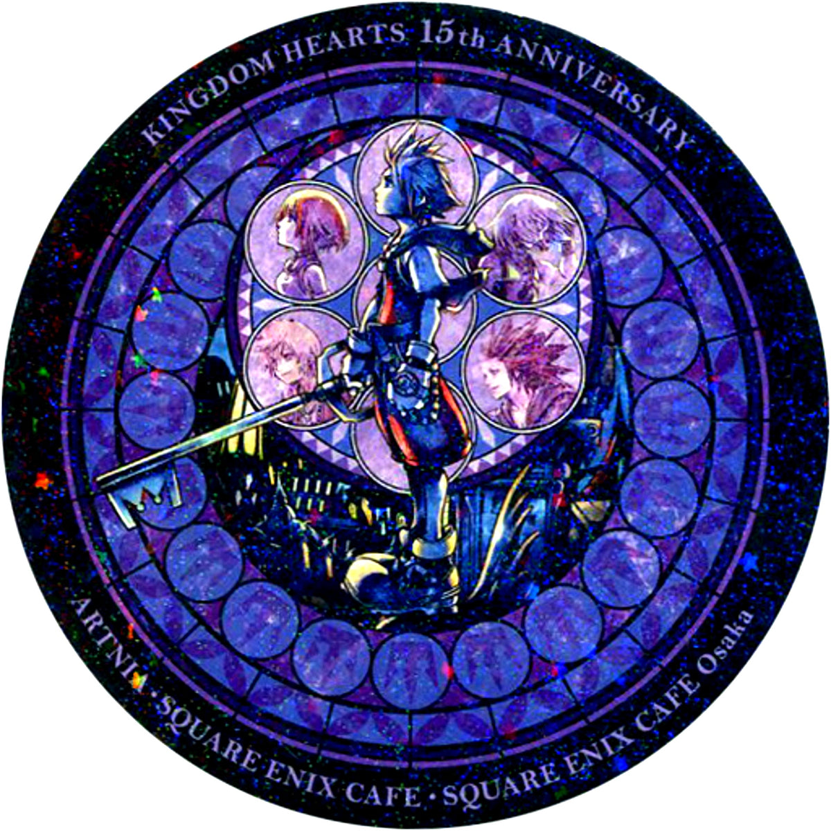 Sora Purple Coaster Kingdom Hearts x SQUARE ENIX CAFE x ARTNIA Drink Order Bonus [USED]