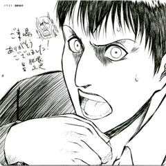 Bertolt Hoover Kyoji Asano Illustration Attack on Titan The Movie Roar of Awakening Attendee Gift Vol.4 Coaster [USED]
