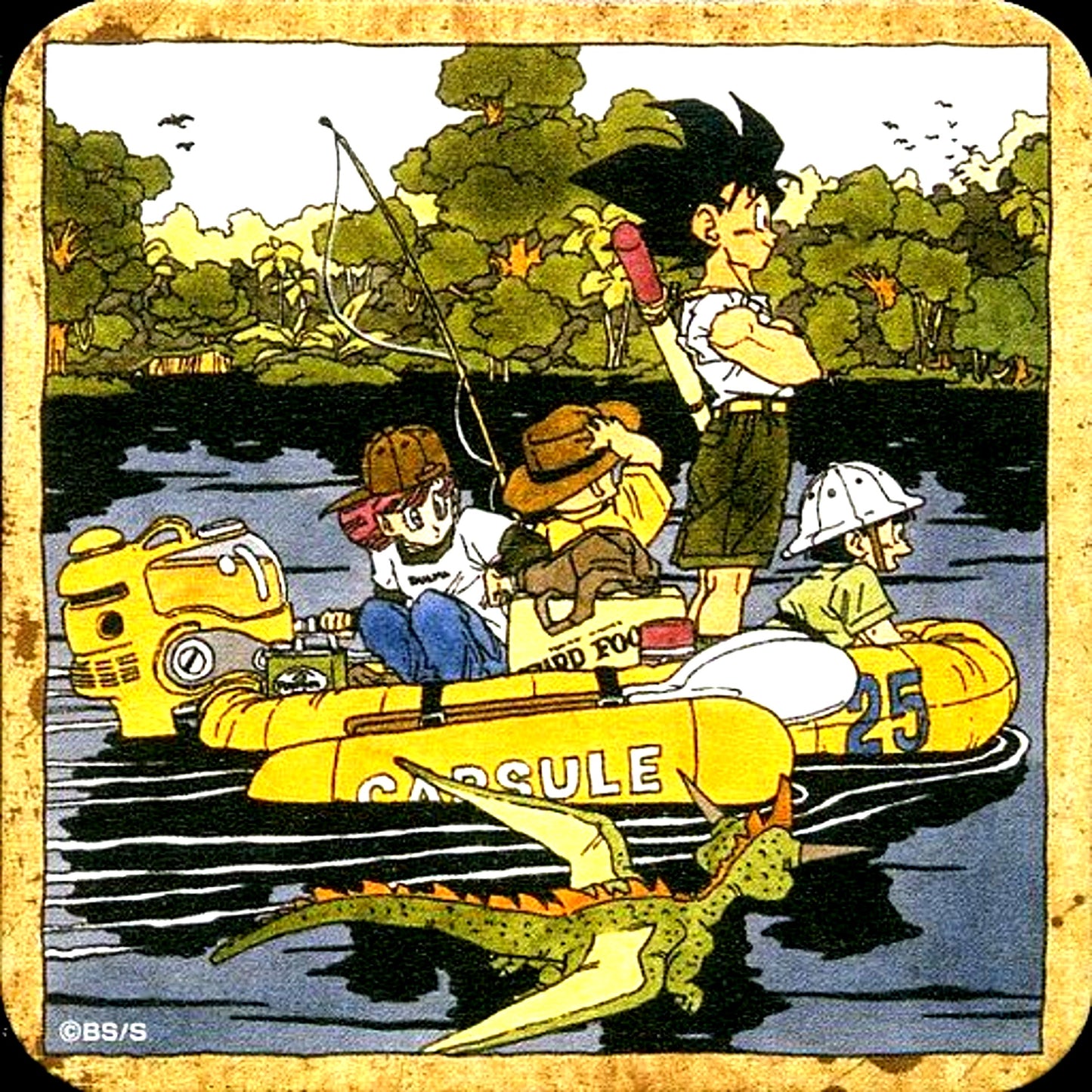 Group Boat DRAGON BALL 50th Anniversary Weekly Shonen Jump Exhibition Vol.2 Art Coaster Goods [USED]