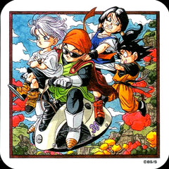 Gohan and Goten and Trunks and Videl DRAGON BALL 50th Anniversary Weekly Shonen Jump Exhibition Vol.2 Art Coaster Goods [USED]