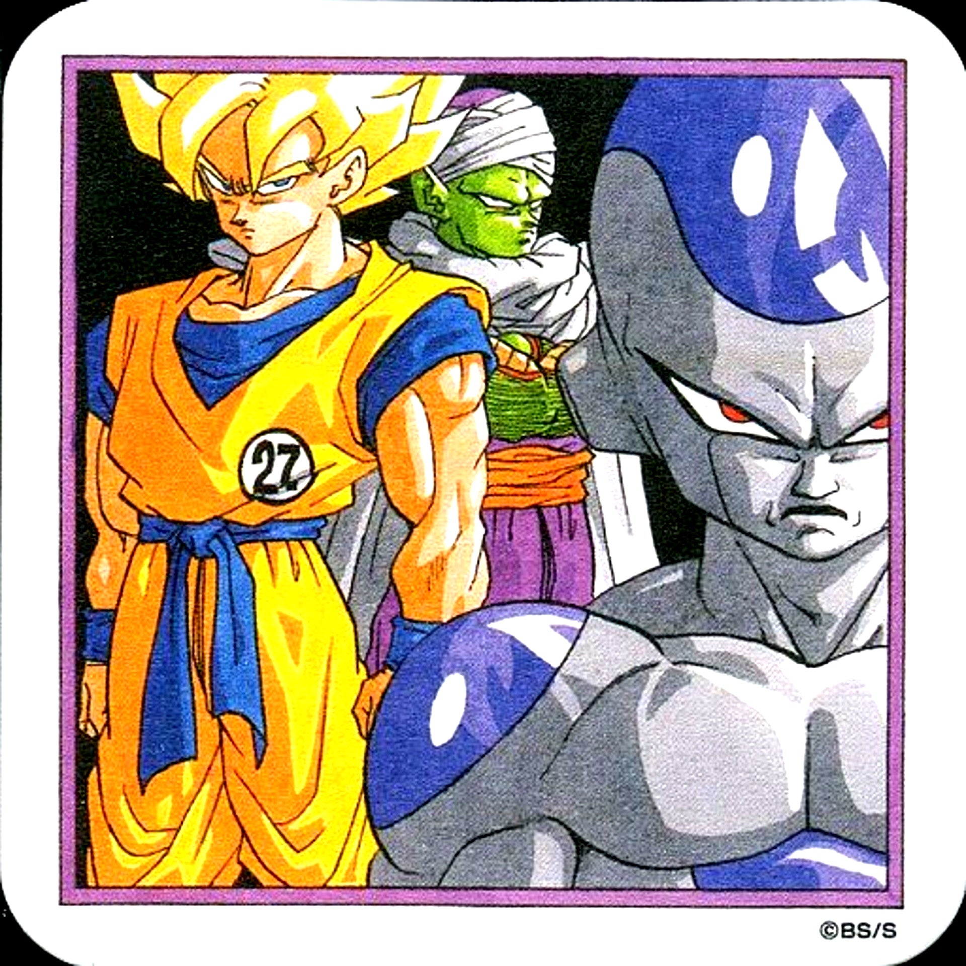 Son Goku and Frieza and Piccolo DRAGON BALL 50th Anniversary Weekly Shonen Jump Exhibition Vol.2 Art Coaster Goods [USED]