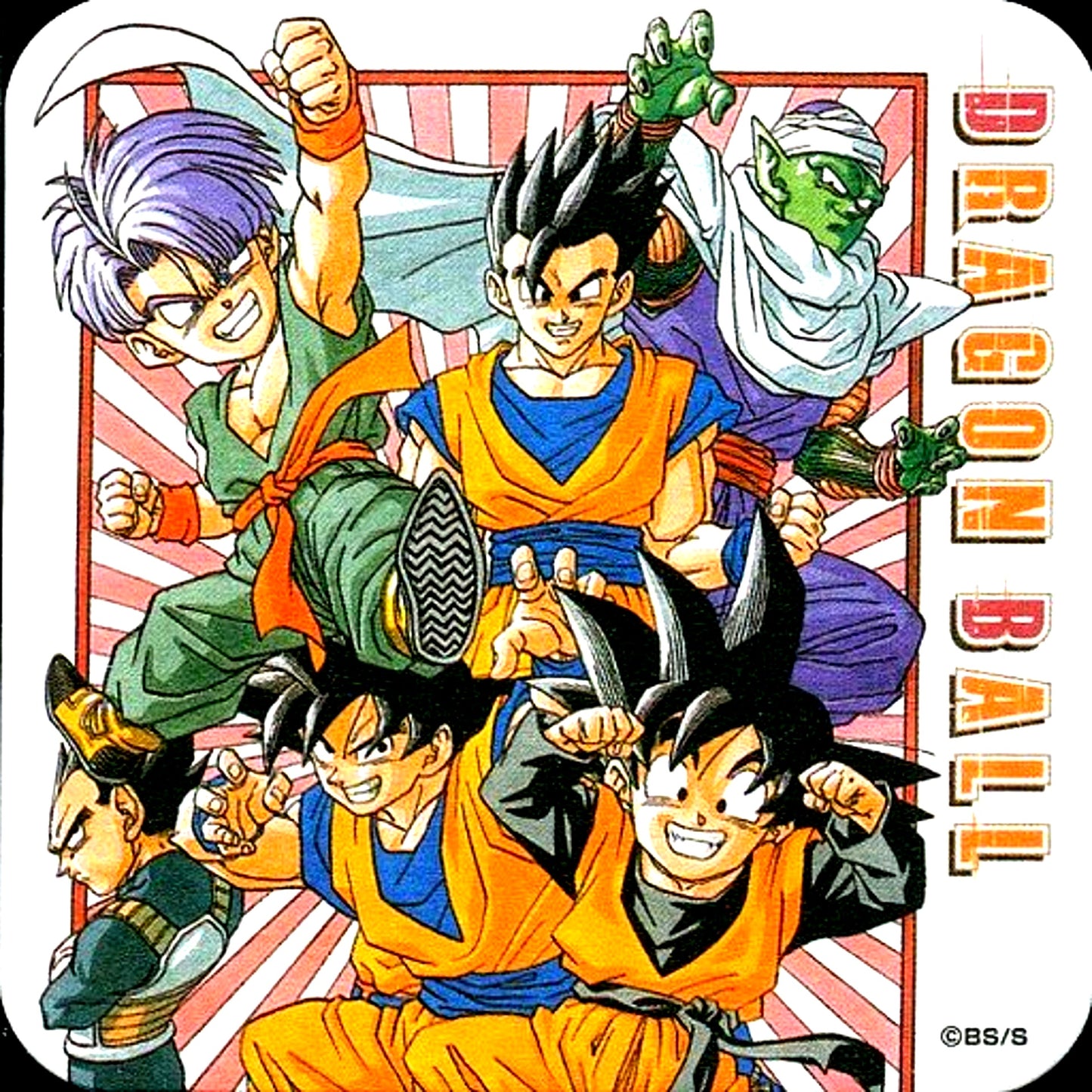 Group 6 Characters DRAGON BALL 50th Anniversary Weekly Shonen Jump Exhibition Vol.2 Art Coaster Goods [USED]