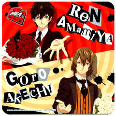 Ren Amamiya and Goro Akechi Special Food Coaster Sega Collab Cafe Persona 5 the Animation Part 1 Food Order Bonus [USED]