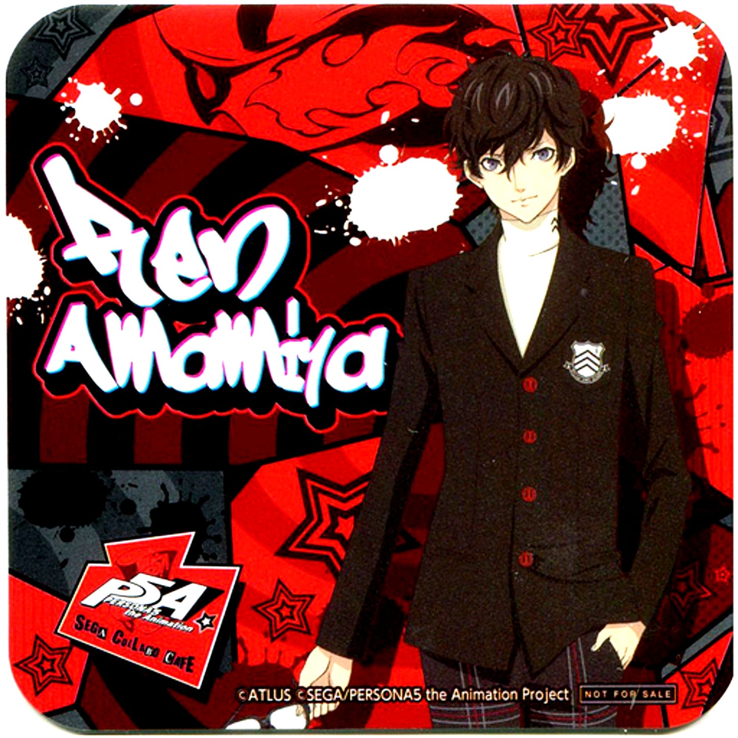 Ren Amamiya Special Coaster Sega Collab Cafe Persona 5 the Animation Part 1 Dessert Order Bonus [USED]