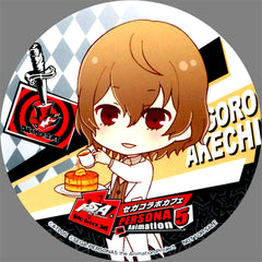 Goro Akechi SD White Clothes Special Drink Coaster Sega Collab Cafe Persona 5 the Animation Part 3 Drink Order Bonus [USED]