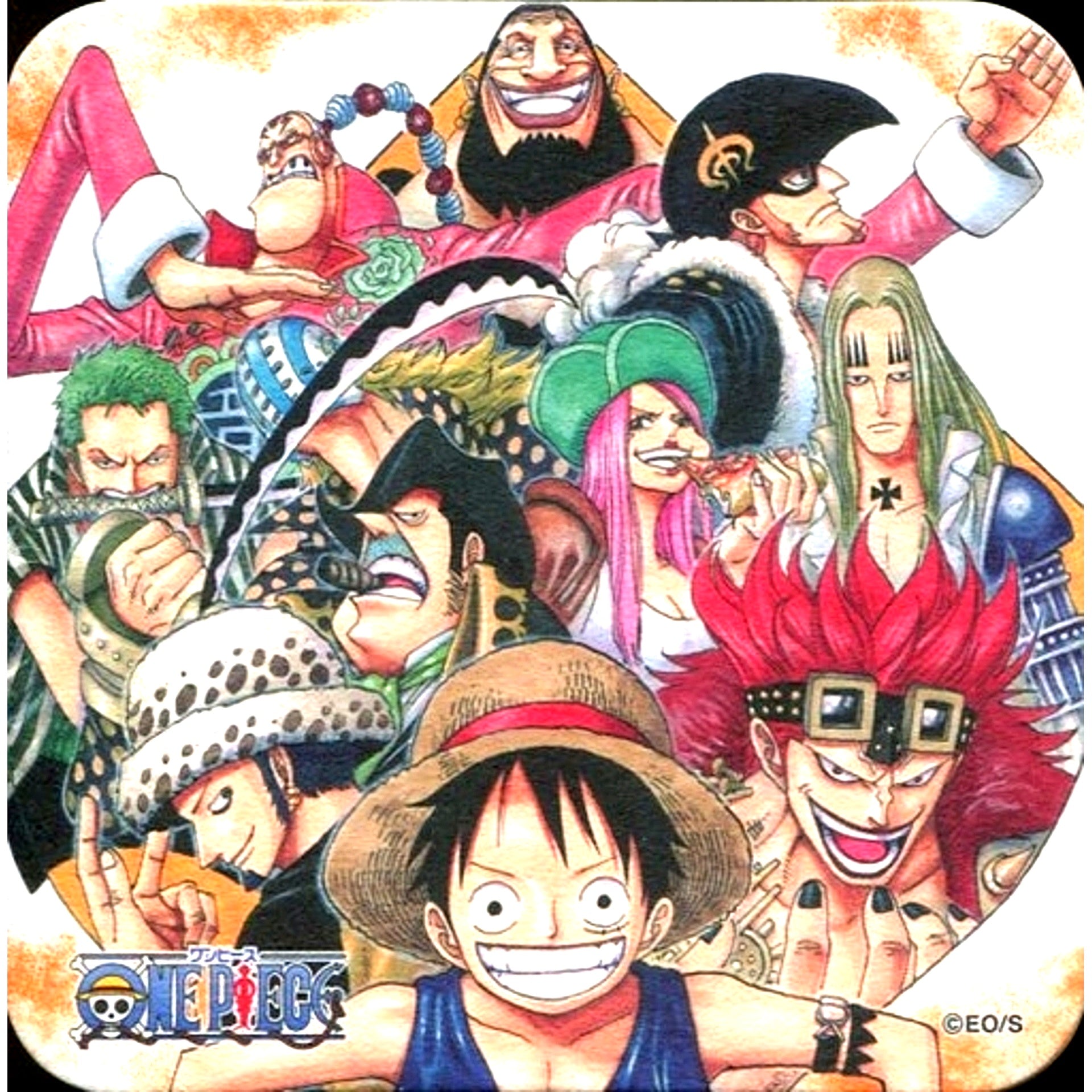 Group Rookies ONE PIECE 50th Anniversary Weekly Shonen Jump Exhibition Vol.3 Art Coaster Voyage Trajectory Goods [USED]