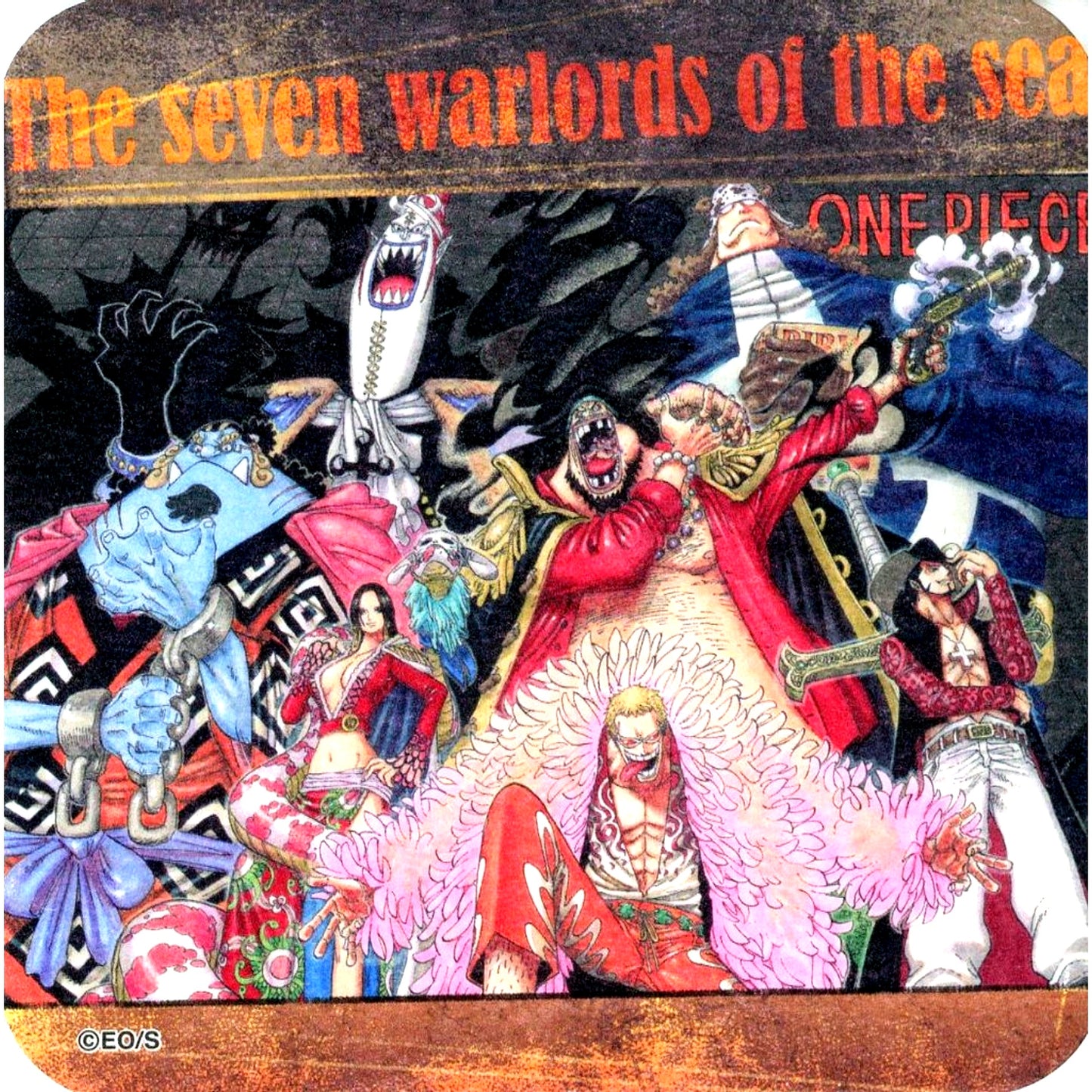 Seven Warlords of the Sea One Piece Art Coaster Koukai no Kiseki 50th Anniversary Weekly Shonen Jump Exhibition Vol.3 Goods [USED]