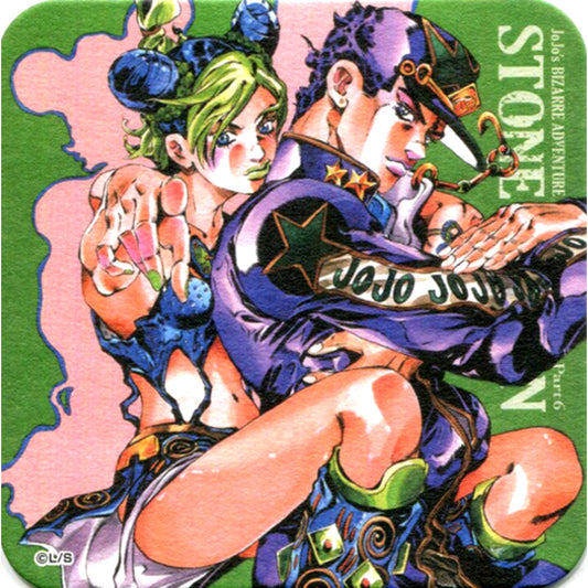 Jolyne Cujoh and Jotaro Kujo Hirohiko Araki JoJo Exhibition Ripples of Adventure JoJo's Bizarre Adventure Art Coaster [USED]