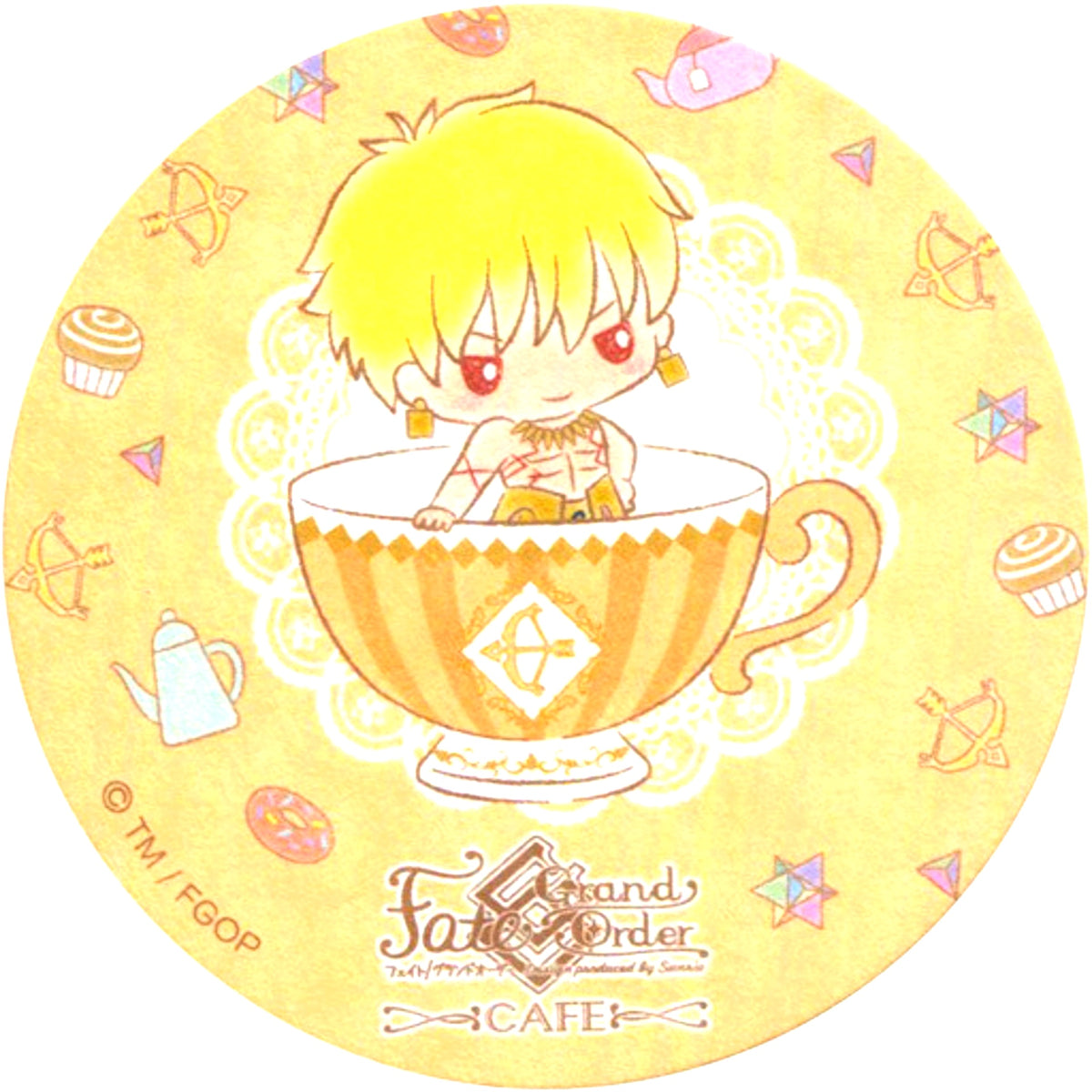 Archer Gilgamesh Original Coaster Fate/Grand Order x Sanrio Cafe Part 2 Menu Order Bonus [USED]