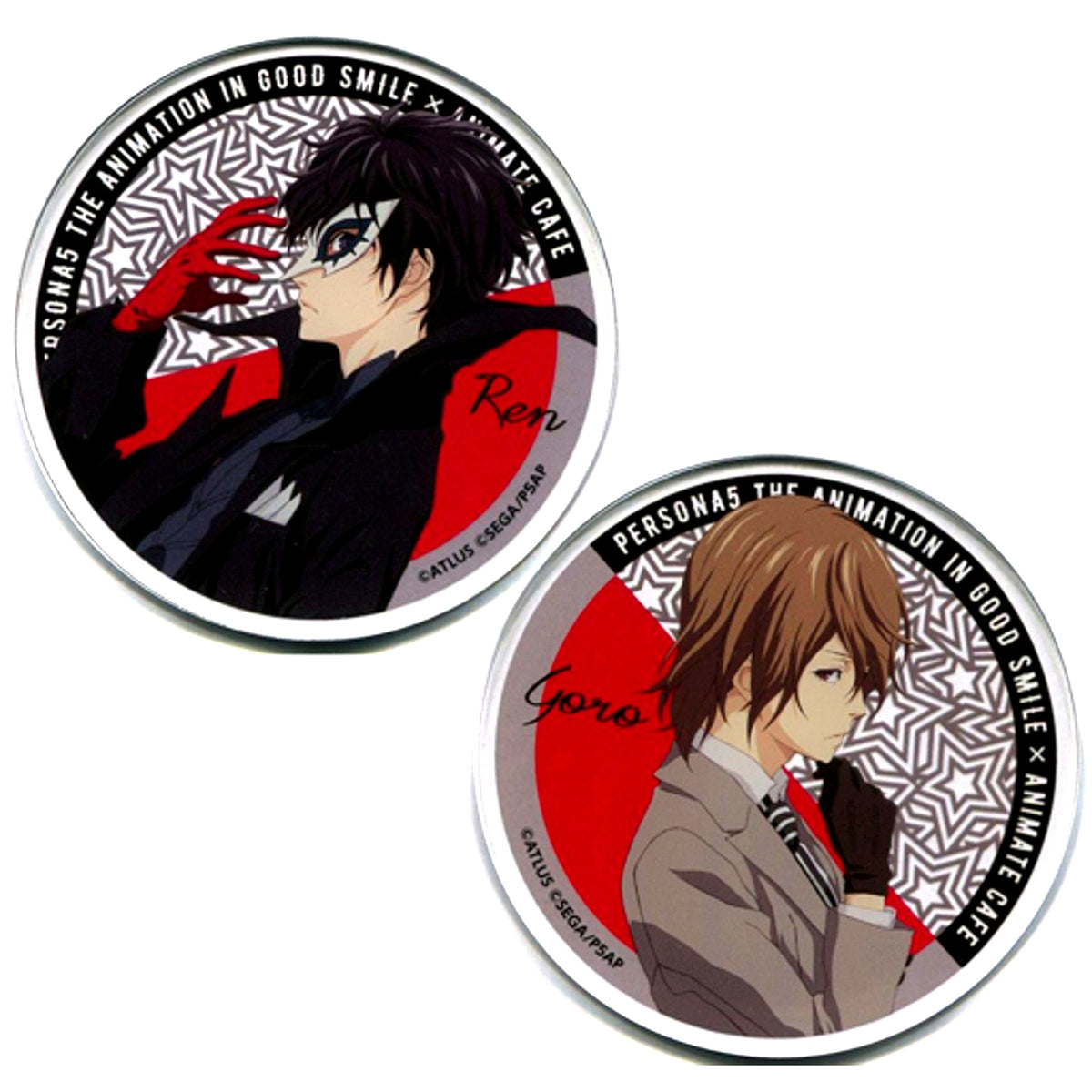 Joker and Goro Akechi Set of 2 Acrylic Coaster Set Persona 5 the Animation GOOD SMILE animatecafe [USED]