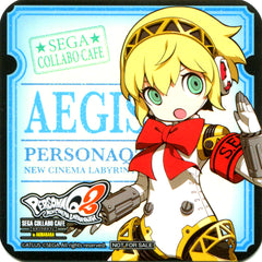 Aigis Drink Coaster Sega Collab Cafe Persona Q2 New Cinema Labyrinth Part 2 Drink Order Bonus [USED]