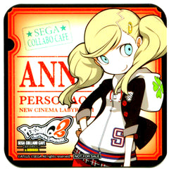 Ann Takamaki Drink Coaster Sega Collab Cafe Persona Q2 New Cinema Labyrinth Part 2 Drink Order Bonus [USED]