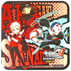 Aragaki and Fox and Sanada Parfait Coaster Sega Collab Cafe Persona Q2 New Cinema Labyrinth Part 2 Dessert Order Bonus [USED]
