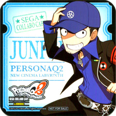 Junpei Iori Drink Coaster Sega Collabo Cafe Persona Q2 New Cinema Labyrinth Vol. 3 Drink Order Bonus [USED]
