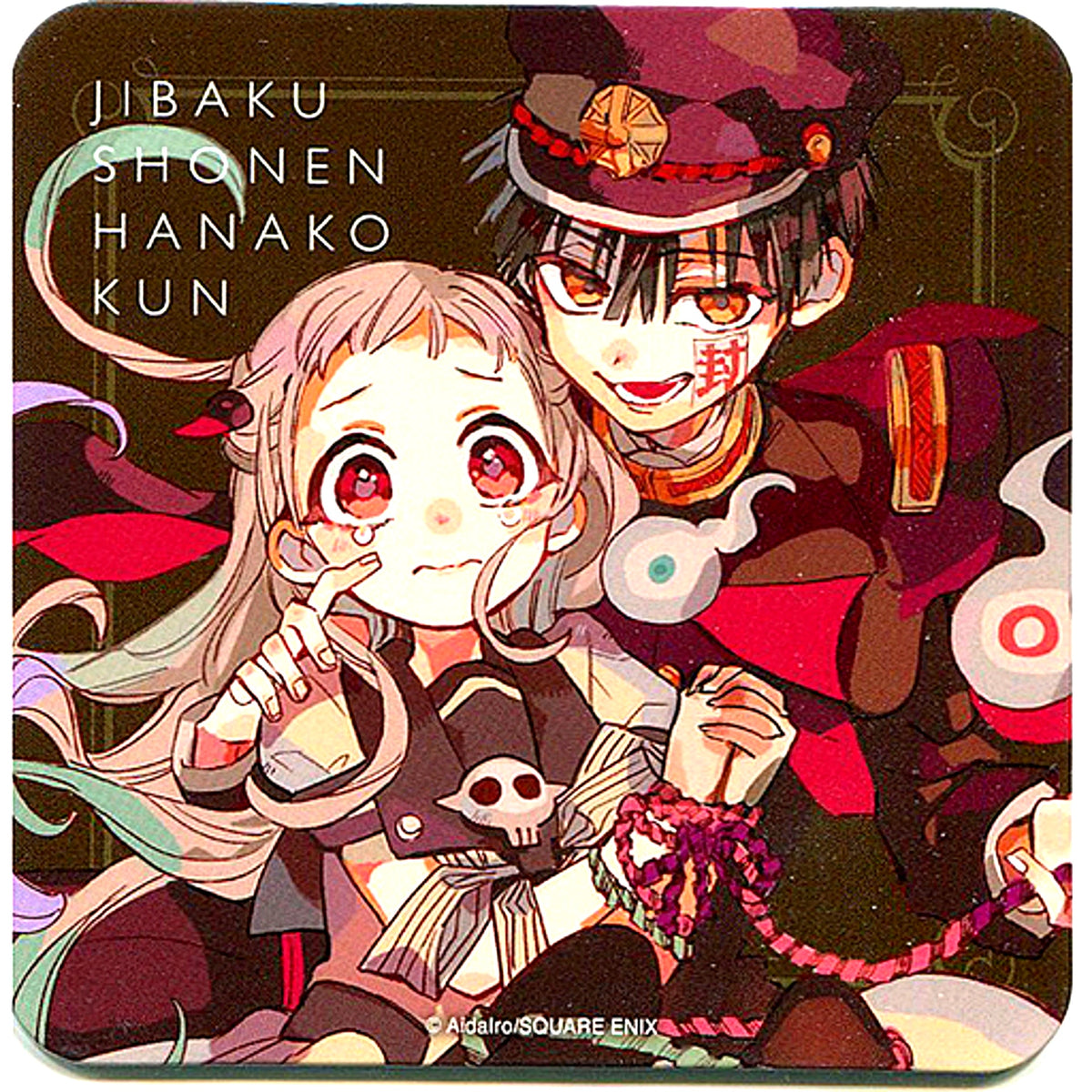 Hanako-kun & Nene Yashiro Uniform Toilet-Bound Hanako-kun GHOST HOTEL'S CAFE Menu Order Bonus Original Coaster [USED]