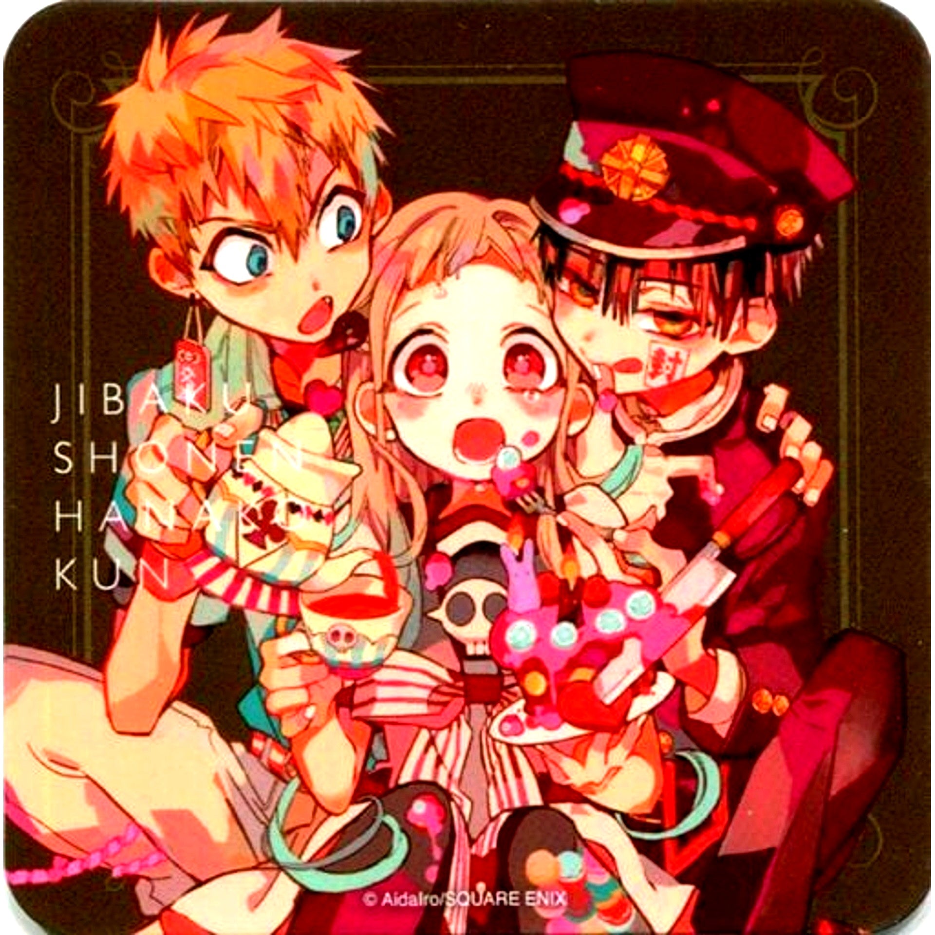 Hanako-kun & Nene Yashiro & Kou Minamoto Toilet-Bound Hanako-kun GHOST HOTEL'S CAFE Menu Order Bonus Original Coaster [USED]