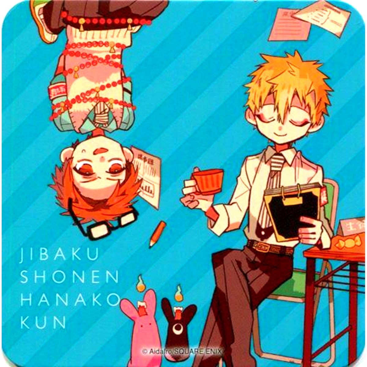 Akane Aoi & Teru Minamoto Toilet-Bound Hanako-kun GHOST HOTEL'S CAFE Menu Order Bonus Original Coaster [USED]