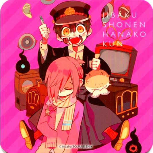 Hanako-kun & Sosuke Mitsuba Toilet-Bound Hanako-kun GHOST HOTEL'S CAFE Menu Order Bonus Original Coaster [USED]