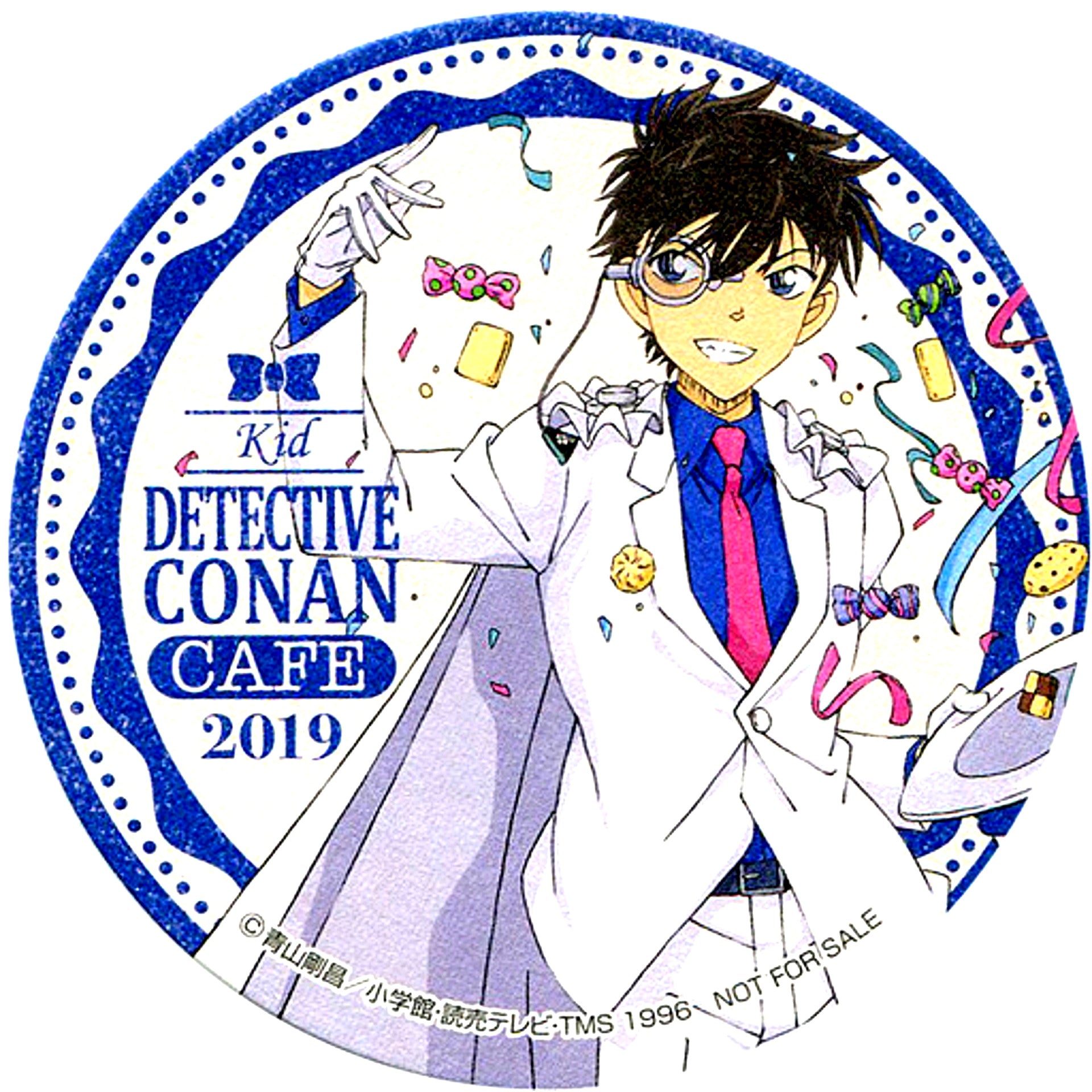 Kaito Kid Standard Ver. Detective Conan Cafe 2019 Drink Order Bonus Original Coaster [USED]