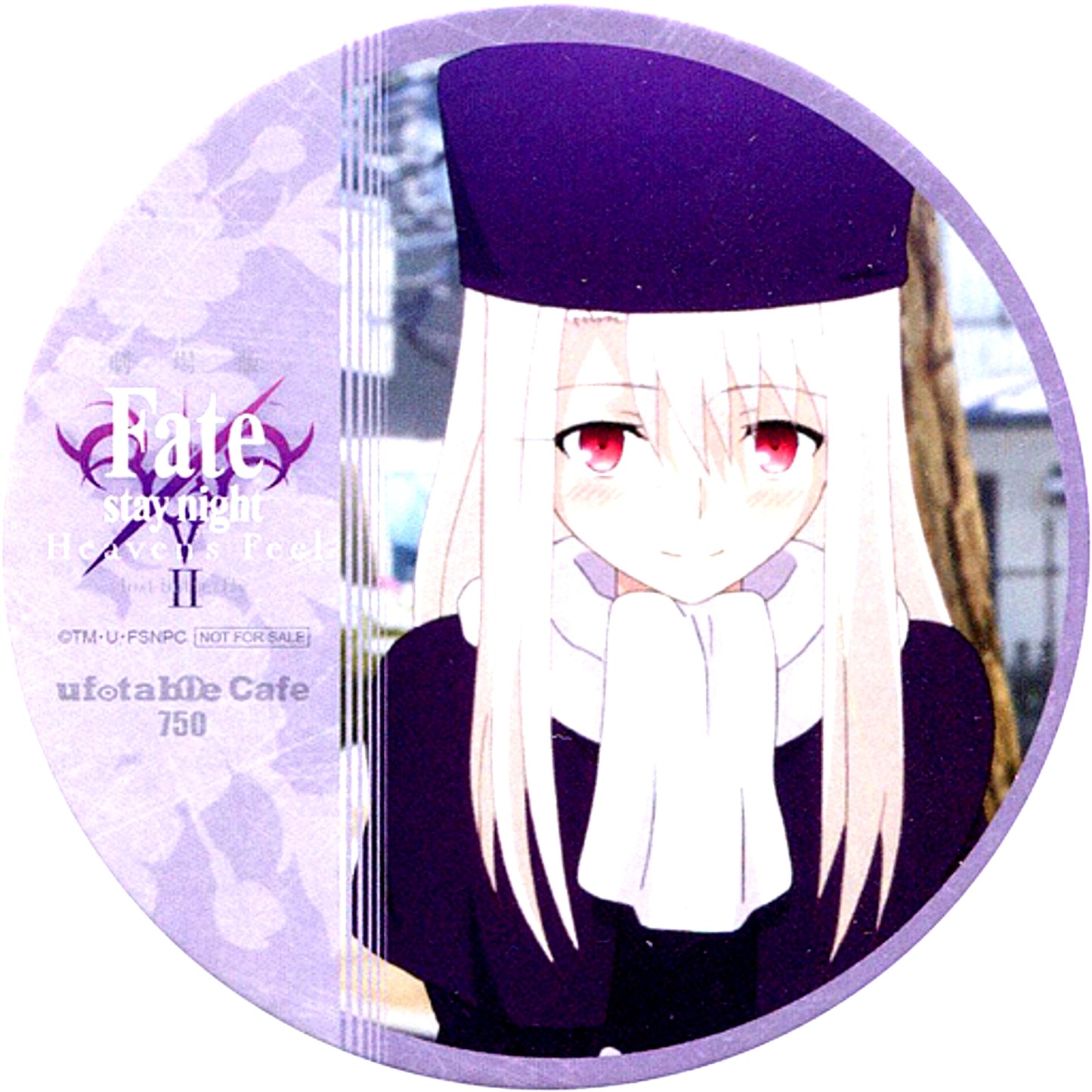 Illyasviel von Einzbern Fate/stay night Heaven's Feel II.lost butterfly x ufotable Cafe Epilogue Drink Order Bonus Coaster [USED]