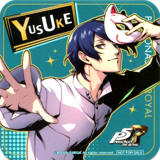 Yusuke Kitagawa Uniform Ver. Persona 5 Royal Original Coaster Sega Collab Cafe Part 2 Menu Order Bonus [USED]