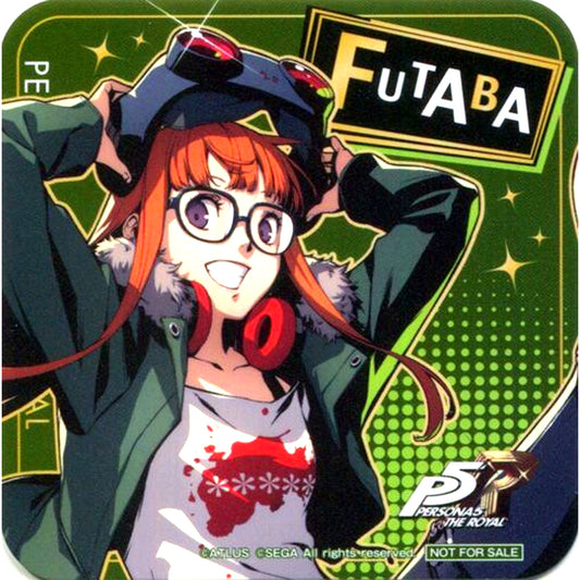 Futaba Sakura Uniform Ver. Persona 5 Royal Original Coaster Sega Collab Cafe Part 2 Menu Order Bonus [USED]