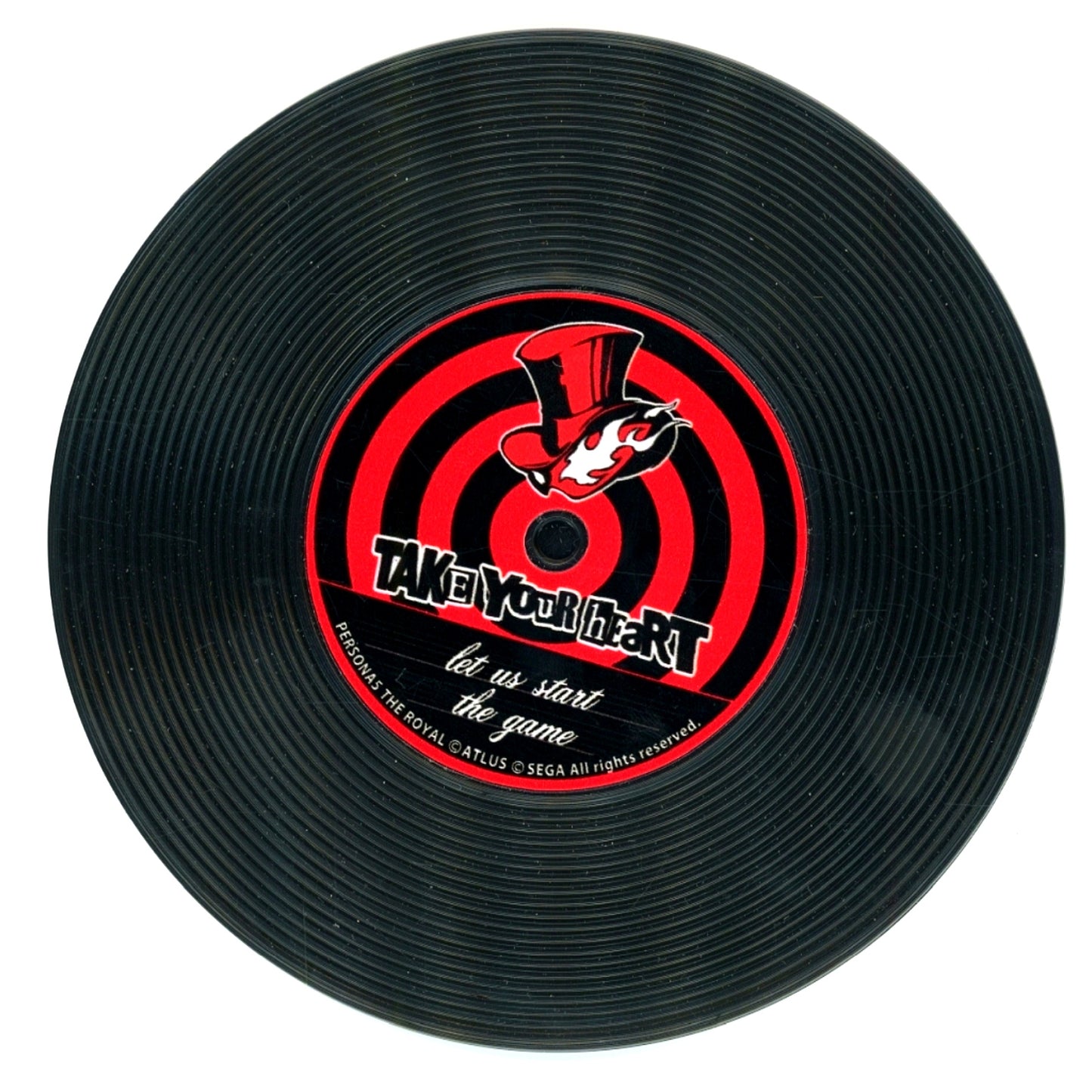 Kasumi Yoshizawa Record Shaped Coaster Persona 5 Royal PS4 Software HMV and BOOKS online Purchase Bonus [USED]