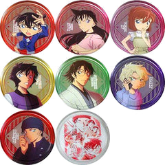 Set of 8 Detective Conan The Scarlet Bullet Chara Beverage Tin Coaster [USED]
