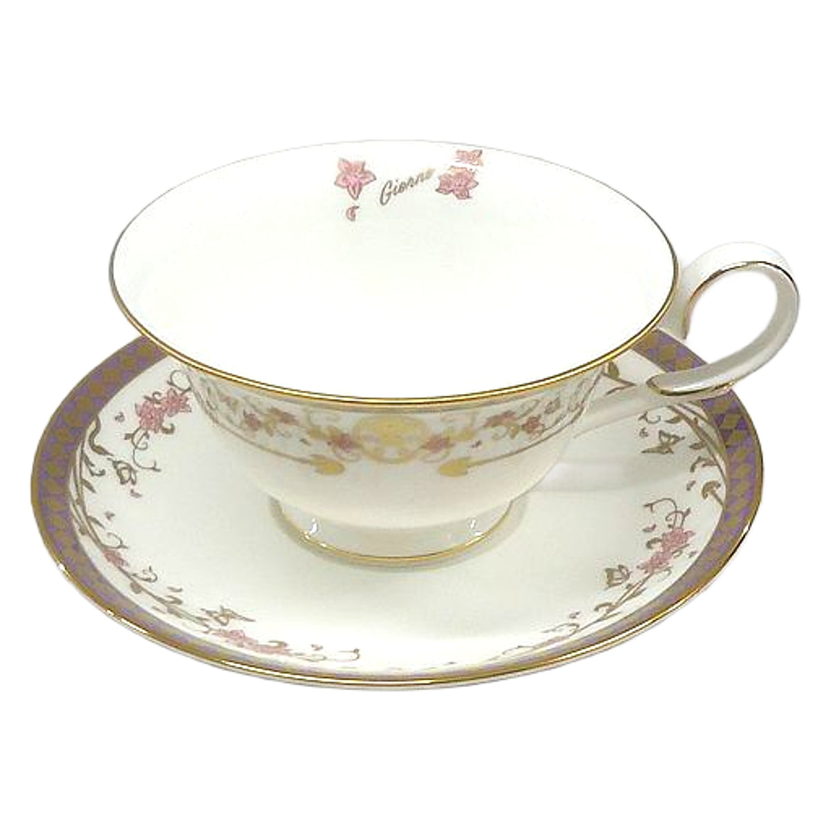 Giorno Giovanna JoJo's Bizarre Adventure: Golden Wind x Noritake Teacup & Saucer Set Cup [USED]