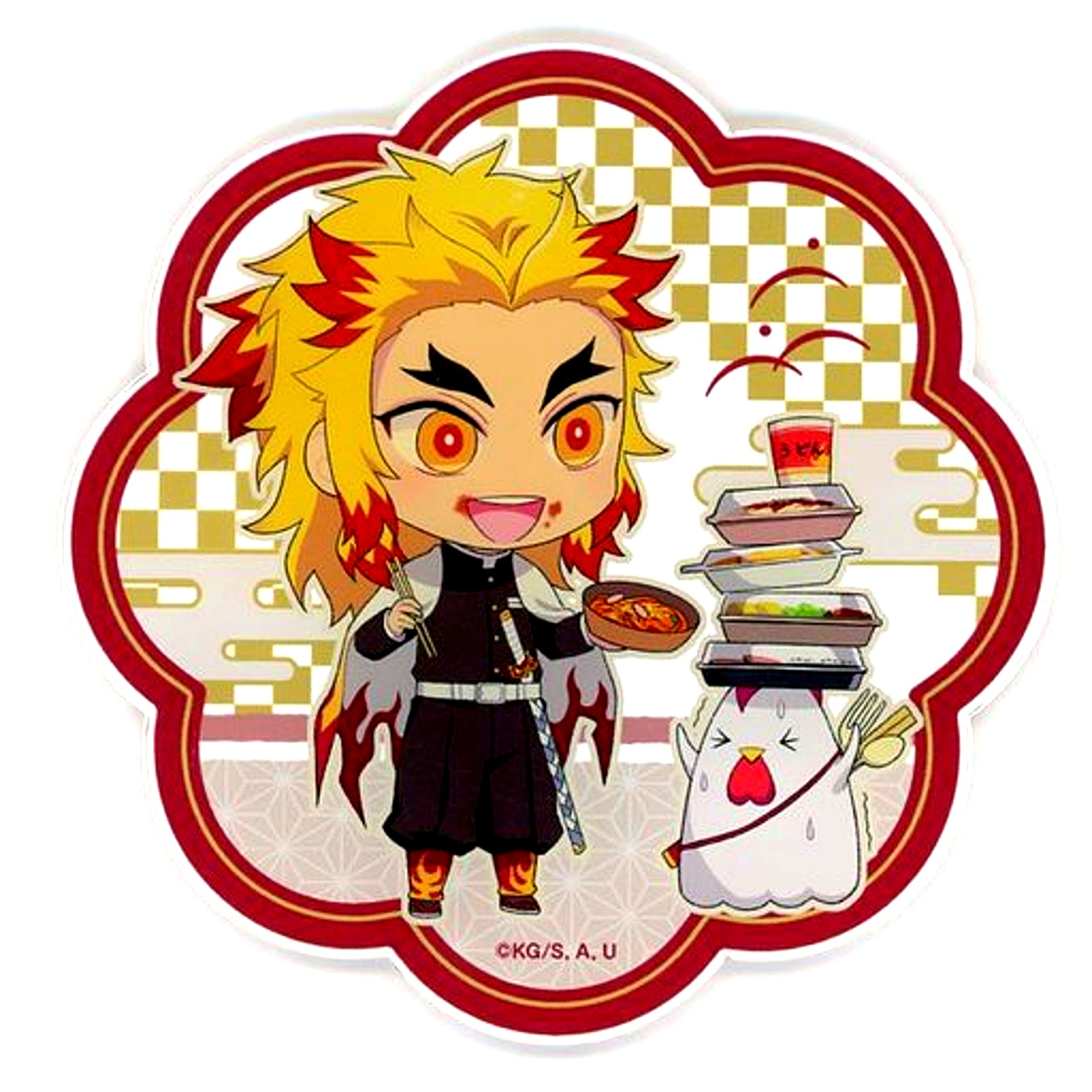 Kyojuro Rengoku Demon Slayer x Lawson Loppi HMV & BOOKS online Limited Acrylic Coaster [USED]
