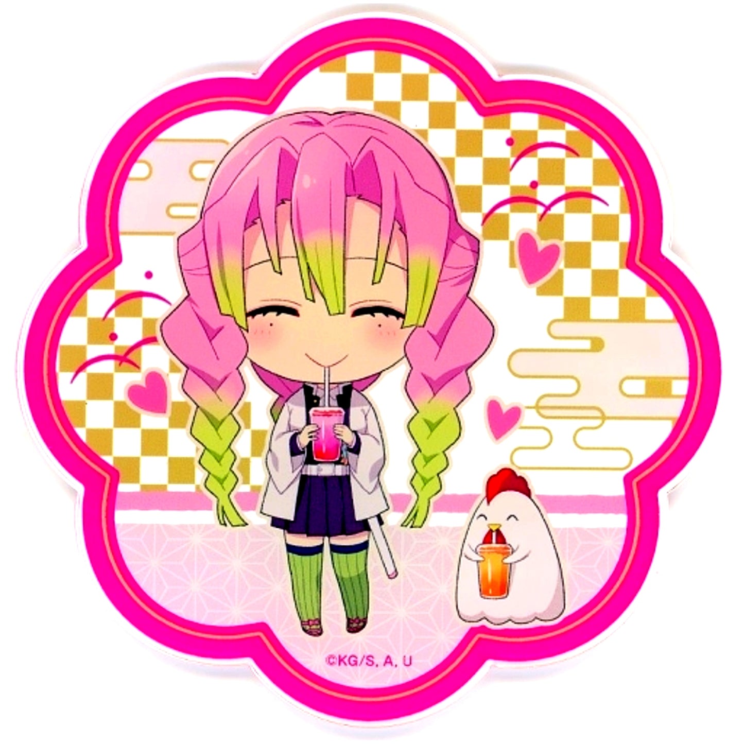 Mitsuri Kanroji Demon Slayer Acrylic Coaster x Lawson Loppi HMV and BOOKS online Limited [USED]
