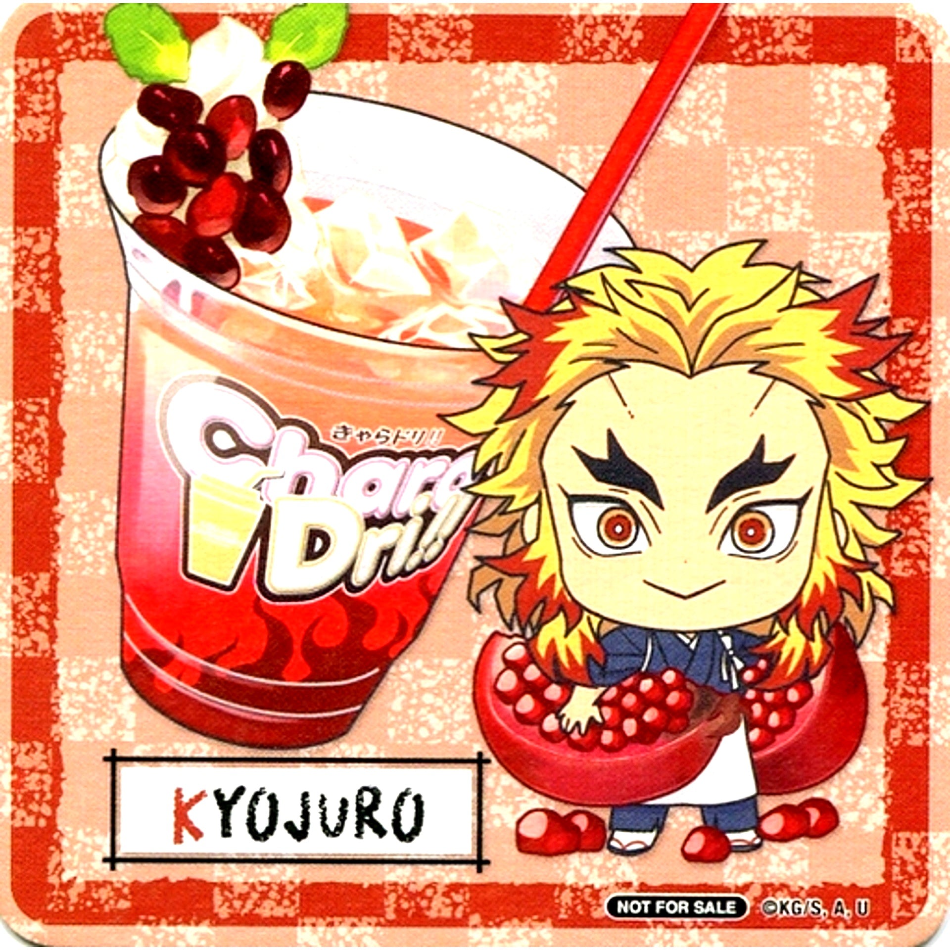 Kyojuro Rengoku Demon Slayer x CharaDri Drink Order Bonus Coaster [USED]