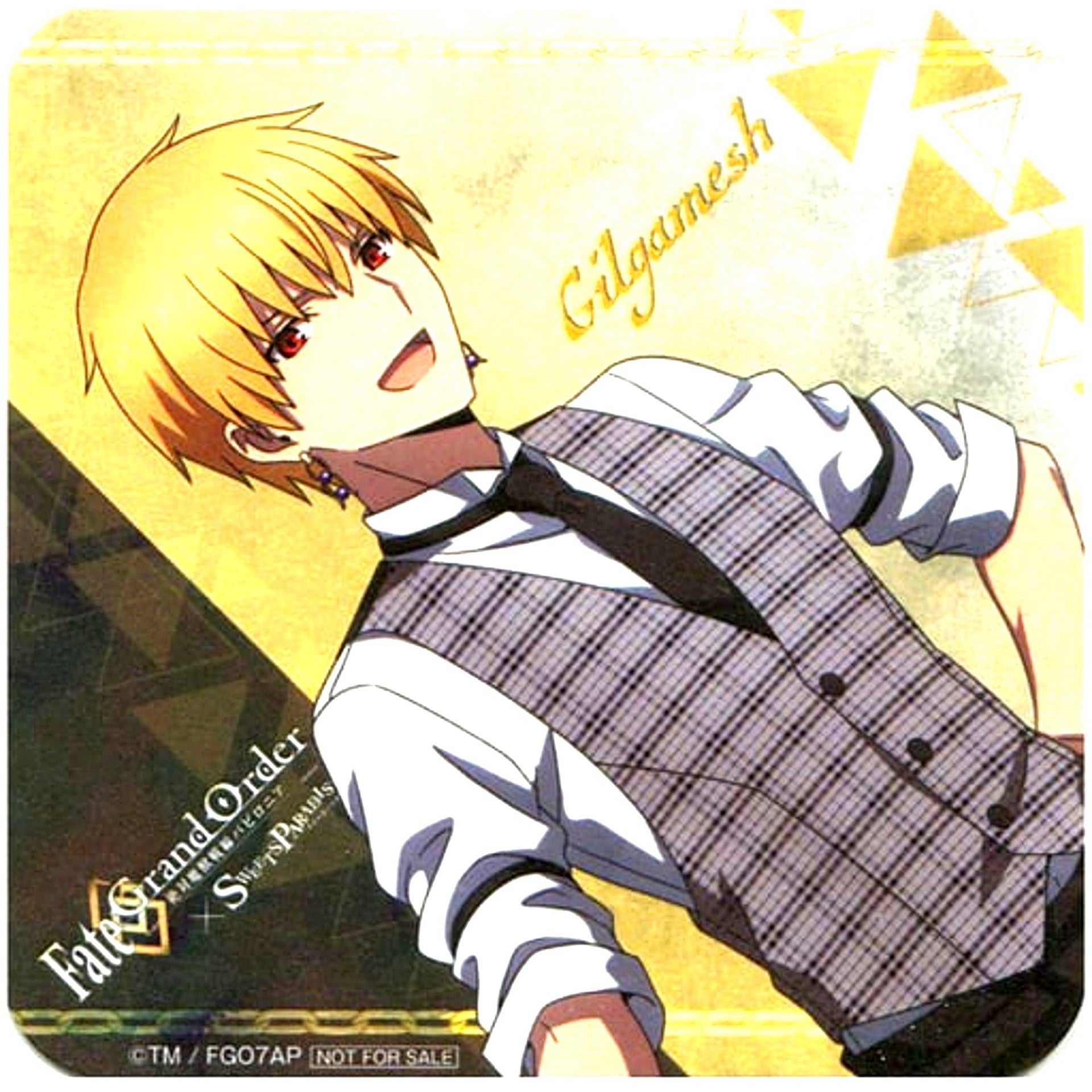 Gilgamesh Standard Ver. Fate/Grand Order Absolute Demonic Front Babylonia x SWEETS PARADISE Menu Order Bonus Original Coaster [USED]