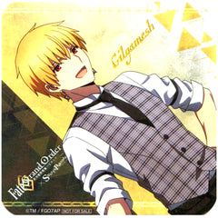 Gilgamesh Standard Ver. Fate/Grand Order Absolute Demonic Front Babylonia x SWEETS PARADISE Menu Order Bonus Original Coaster [USED]
