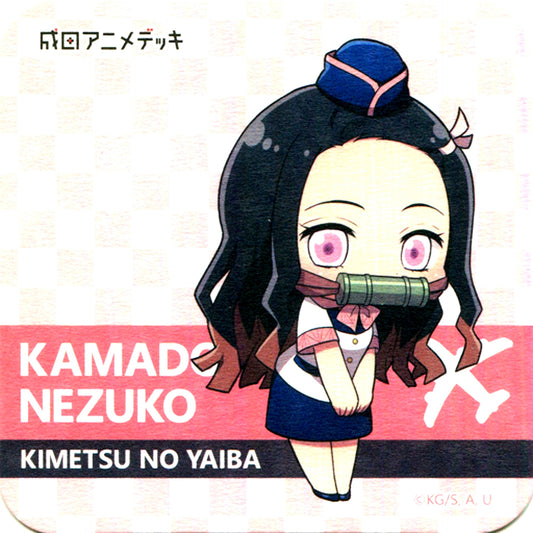 Nezuko Kamado Narita Anime Deck x Demon Slayer Menu Order Bonus Original Coaster [USED]