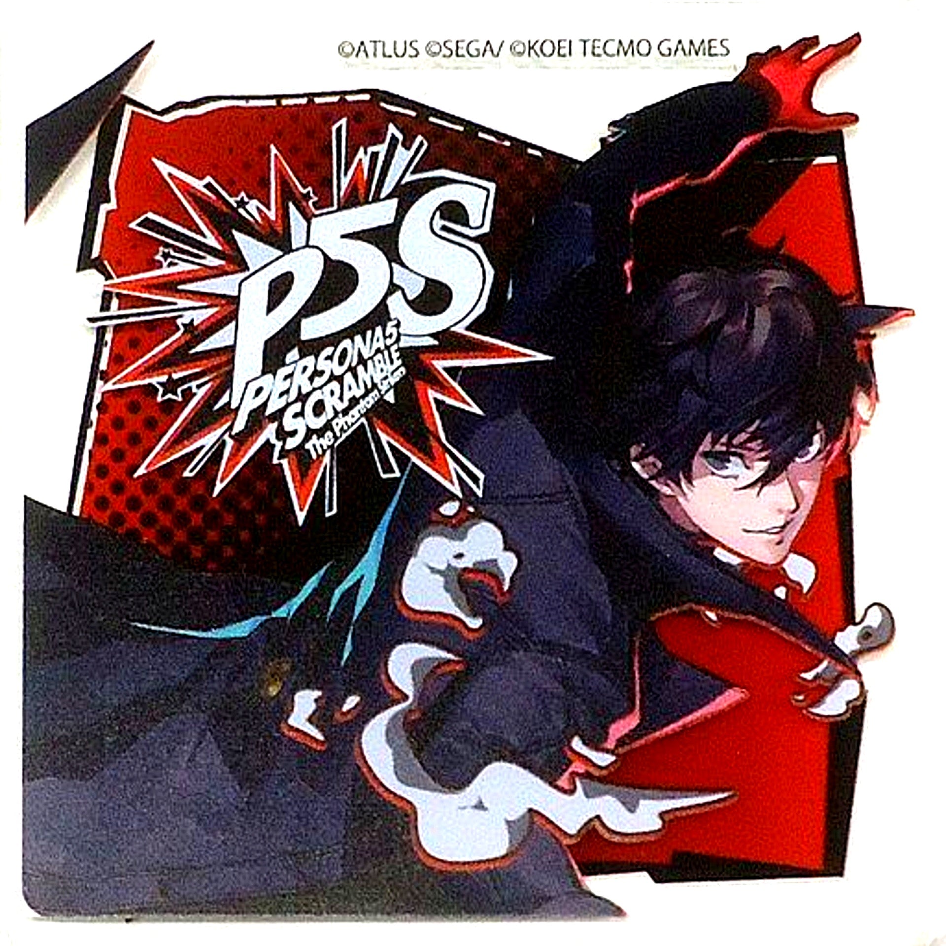 Protagonist Persona 5 Scramble The Phantom Strikers Acrylic Coaster PS4 Switch Software Futaba Tosho Purchase Bonus [USED]