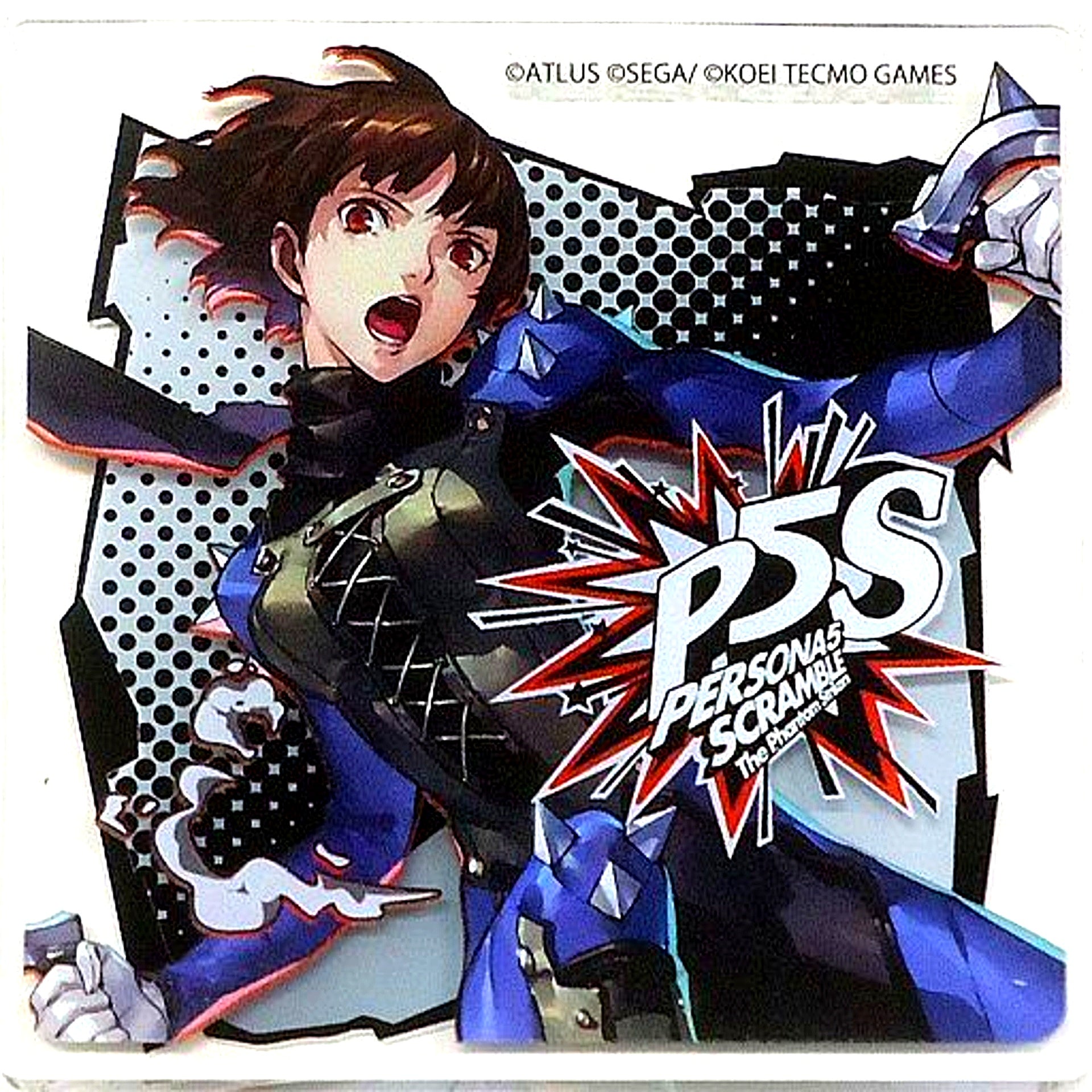 Makoto Niijima Persona 5 Scramble The Phantom Strikers Acrylic Coaster PS4 Switch Software Futaba Tosho Purchase Bonus [USED]